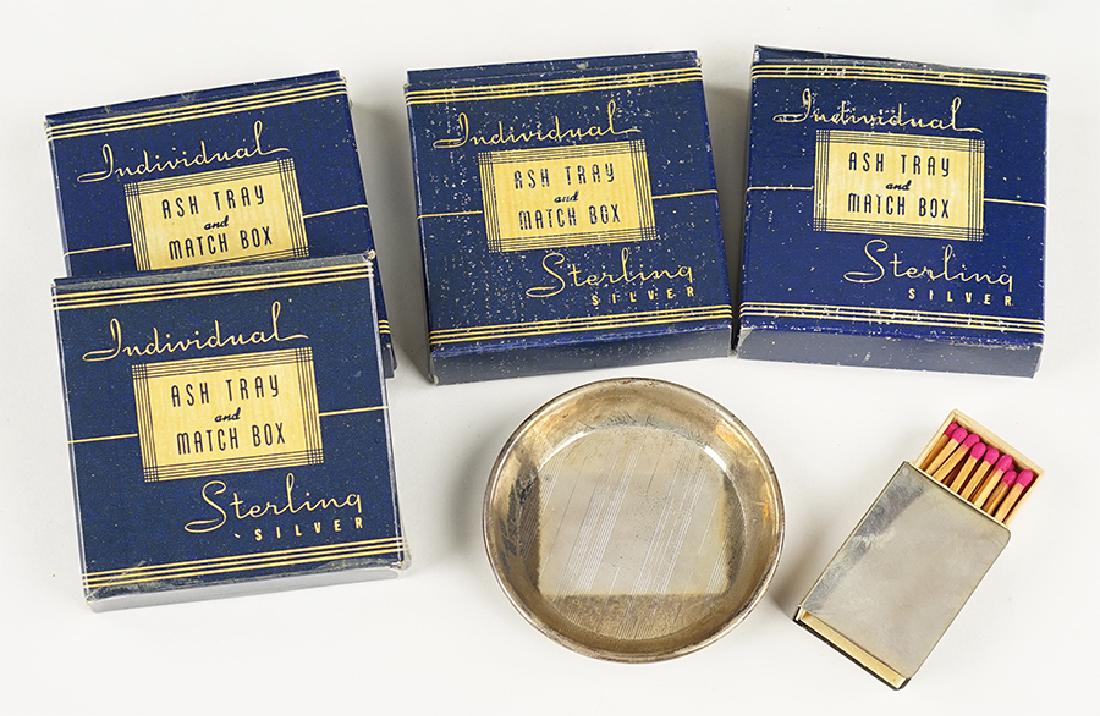 A Set of Eleven Sterling Silver SMoking Accessories. (1 of 1)