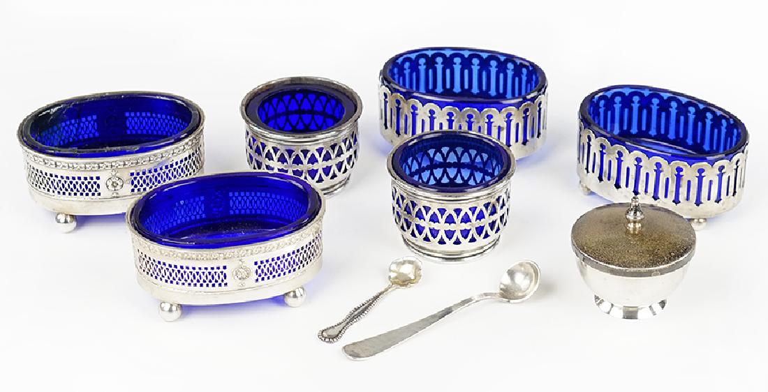 Three Pairs of Sterling Silver Salt Cellars. (1 of 1)