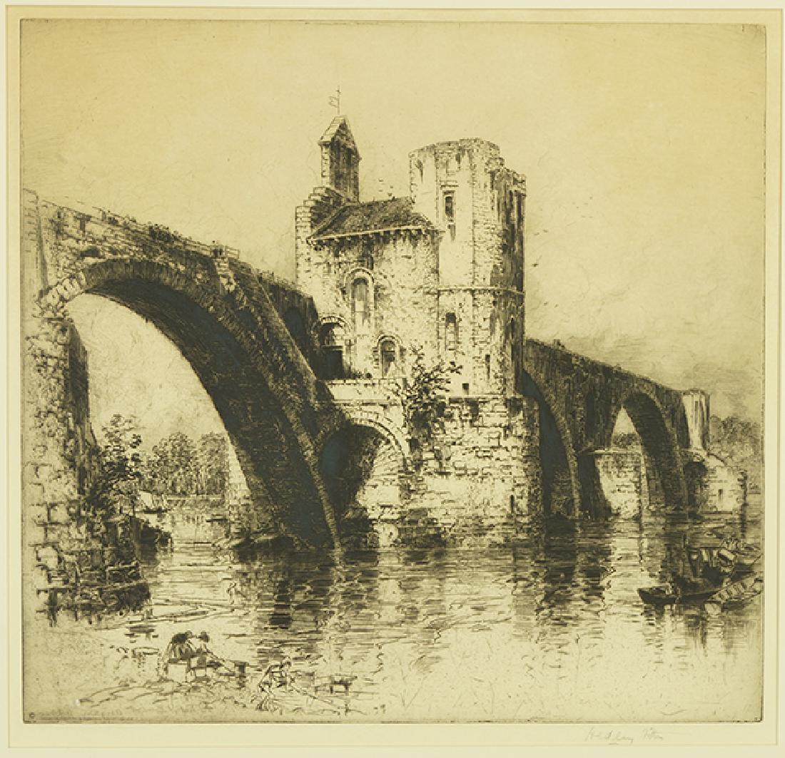 Hedley Fitton (British, 1859-1929) Bridge at Avignon. (1 of 1)