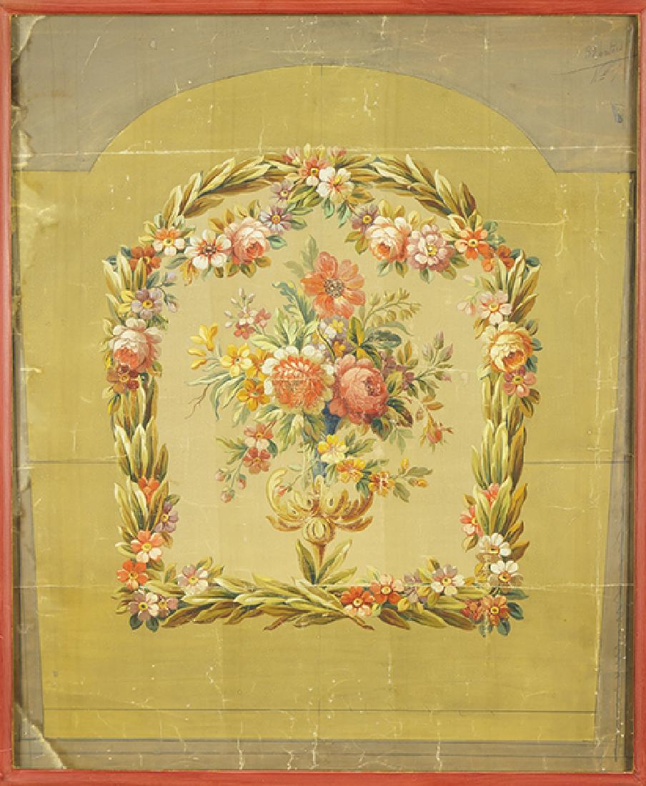 Artist Unknown (French, 19th Century) Decorative Floral (1 of 1)