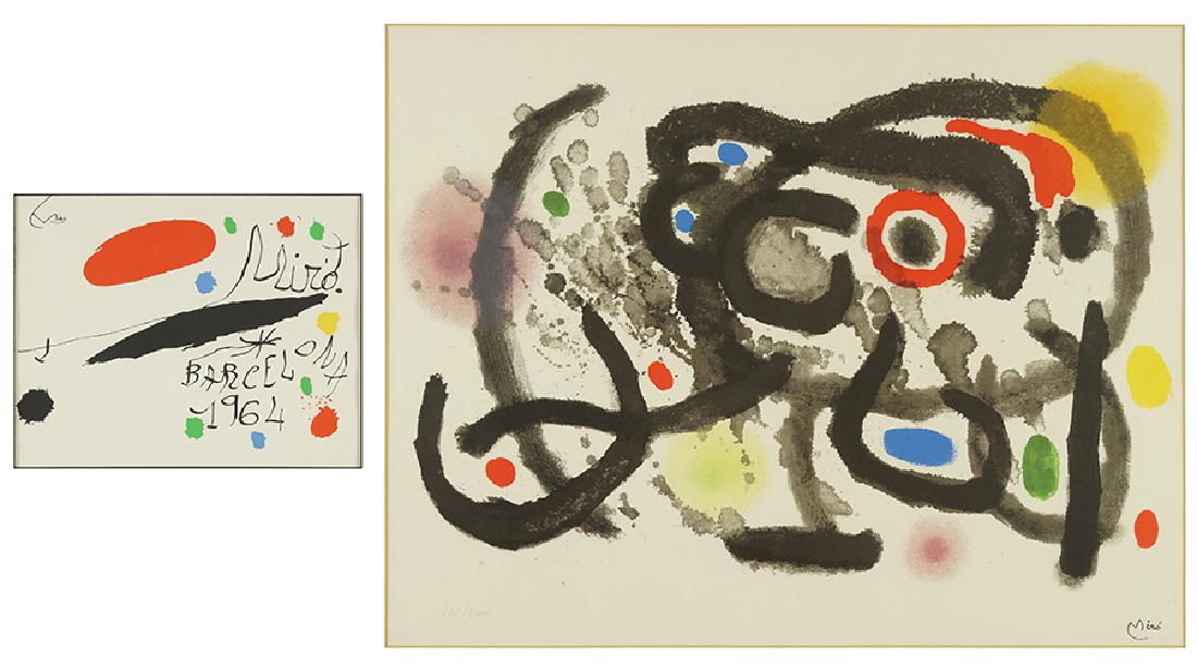 Joan Miro (Spanish, 1893-1983) Composition. (1 of 3)