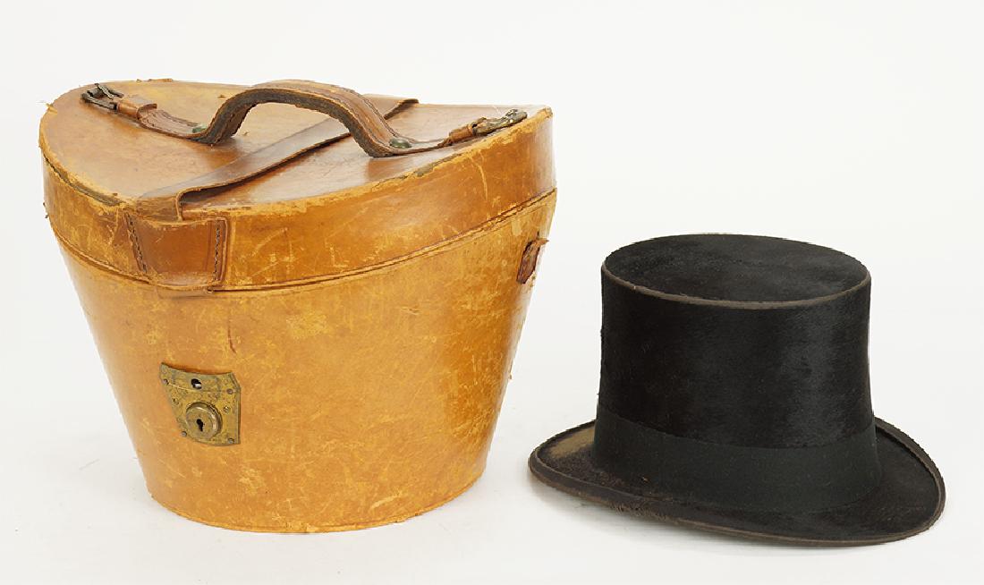 Satchel and Son Top Hat with Leather Case. (1 of 1)