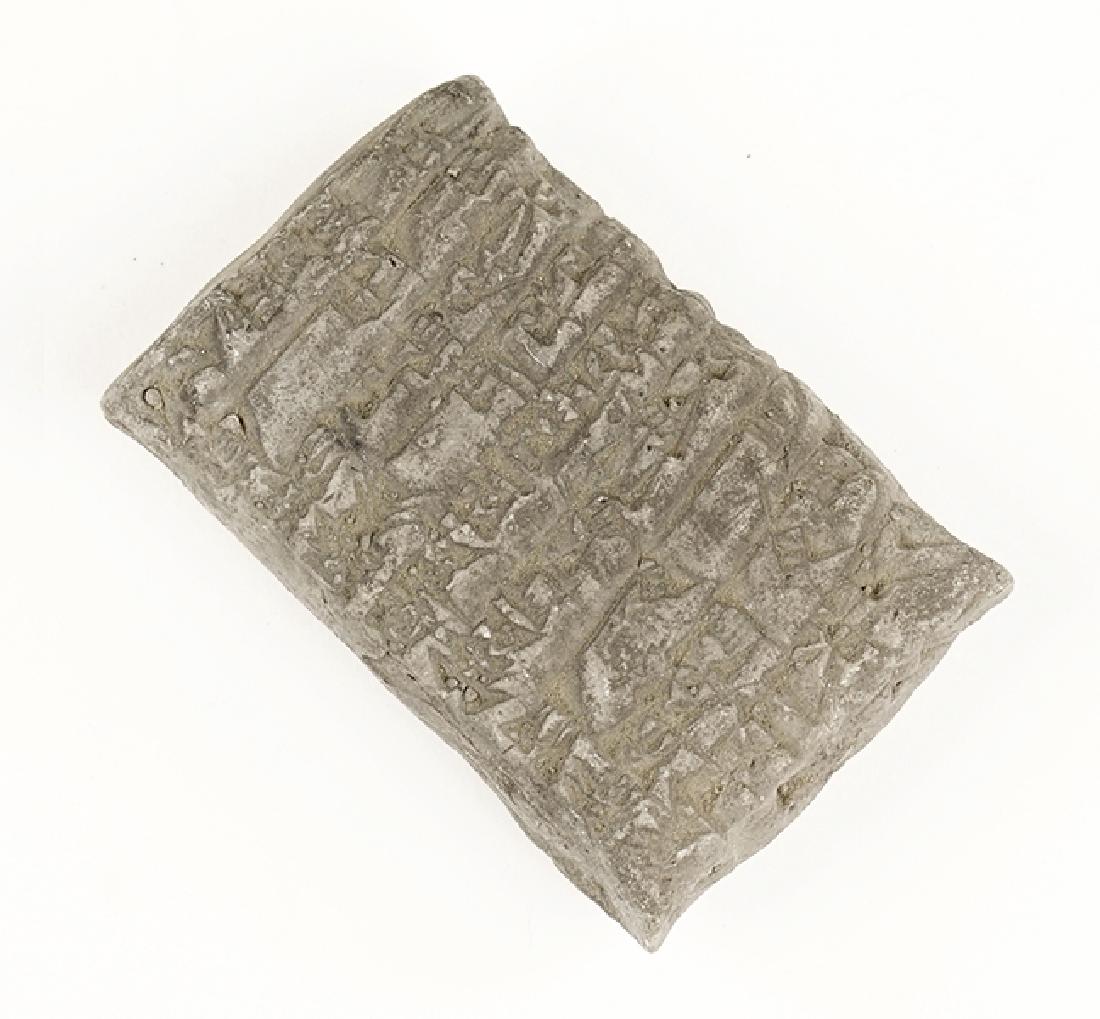An Assyrian Clay Cuneiform Tablet. (1 of 1)