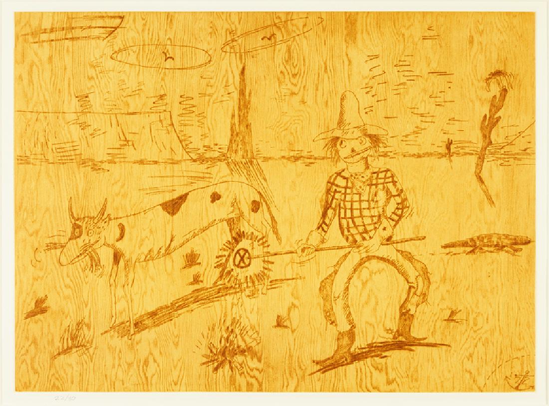 H.C. Westermann (American, 1922-1981) The Branding (1 of 4)