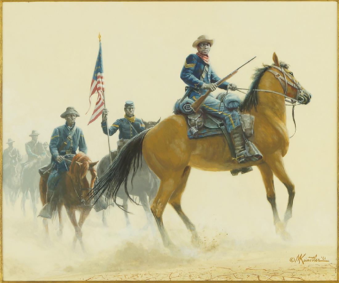 Mort Kunstler (American, B. 1931) Buffalo Soldiers of (1 of 2)