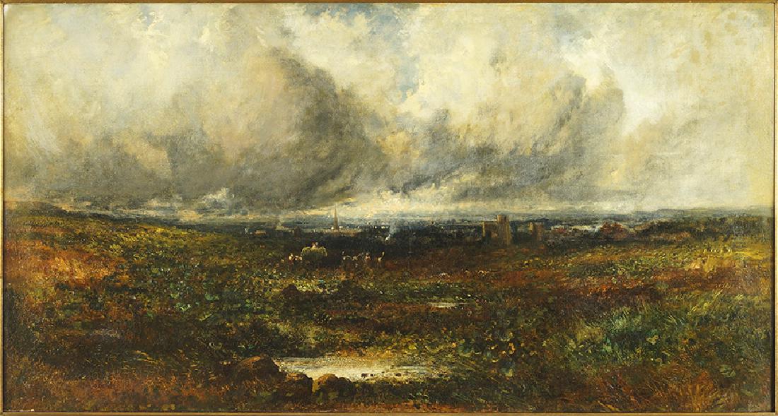 Artist Unknown (British 19th Century) Stormy Landscape. (1 of 2)