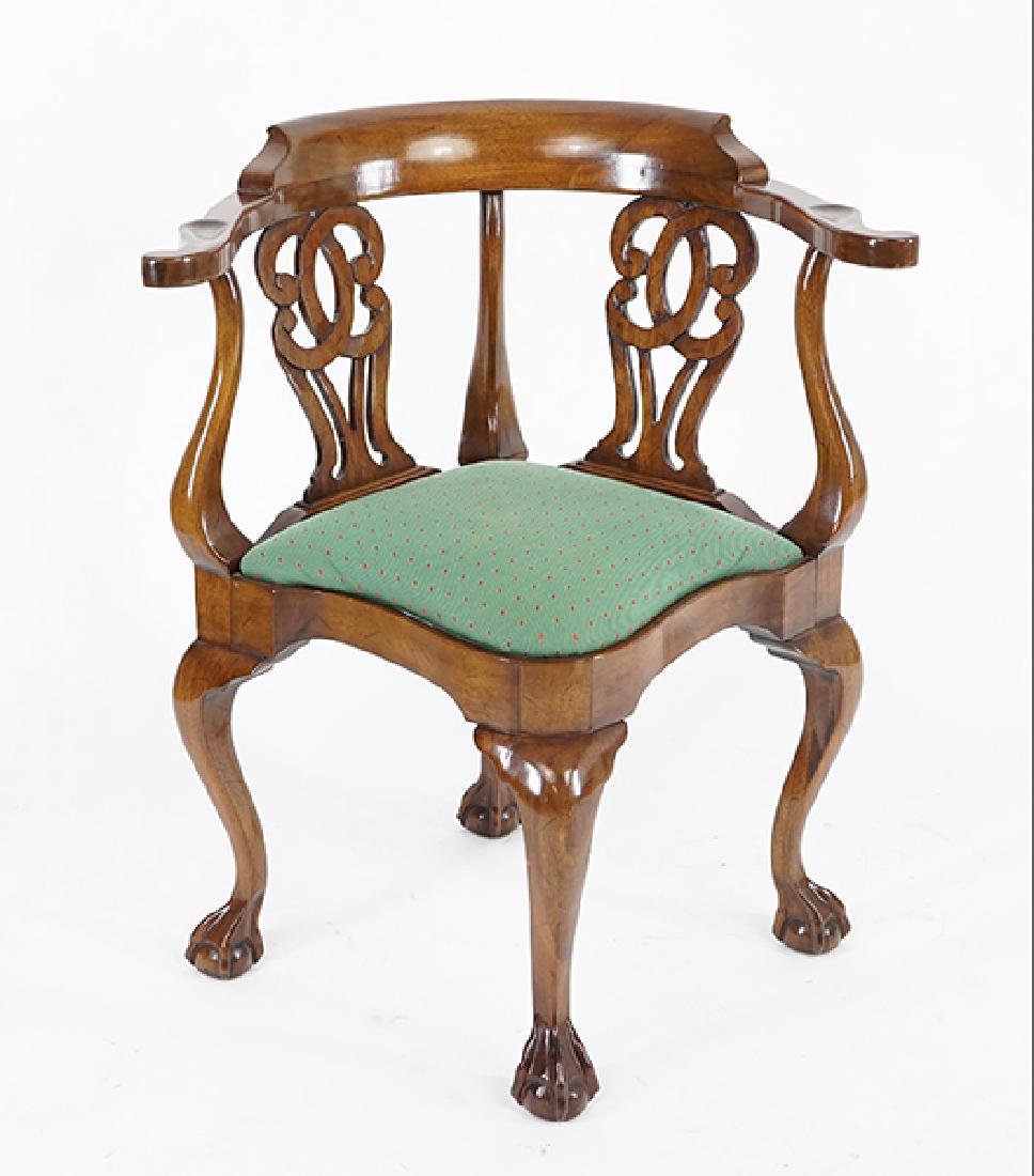 A Chippendale Style Corner Chair. (1 of 1)