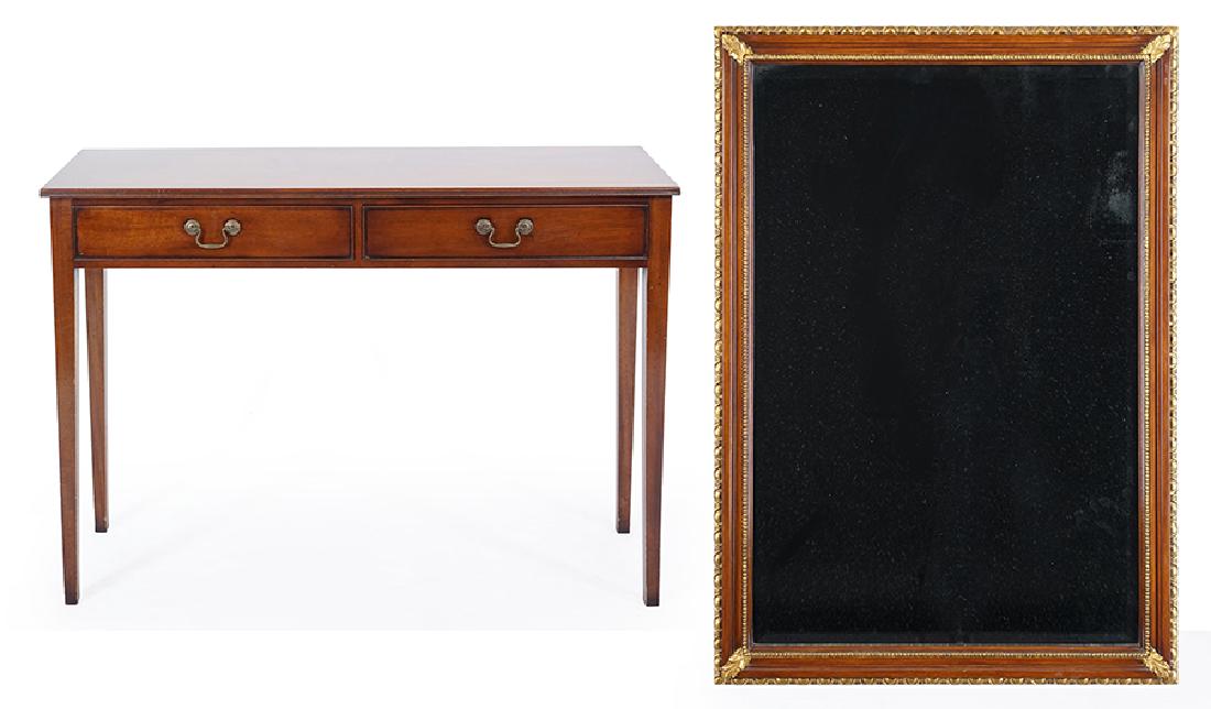 A Mahogany Console Table and Mirror. (1 of 3)