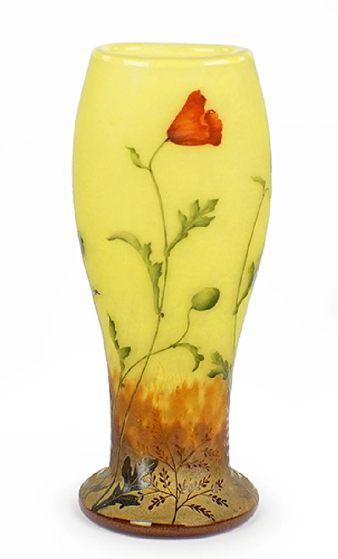 A Daum Nancy 'Coquelicot' Vase. (1 of 1)