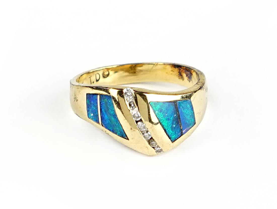 An Opal and Diamond Ring. (1 of 1)