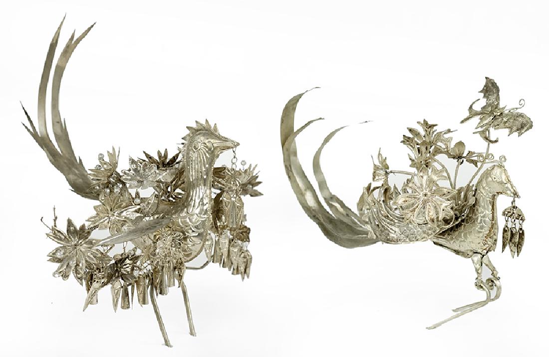 Two Chinese Miao Culture Silver Headdress Ornaments. (1 of 1)