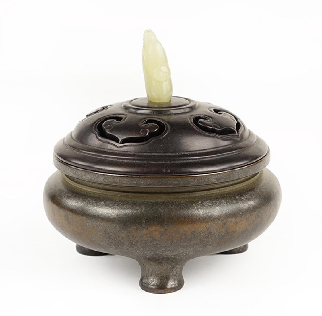A Patinated Bronze Censer. (1 of 8)