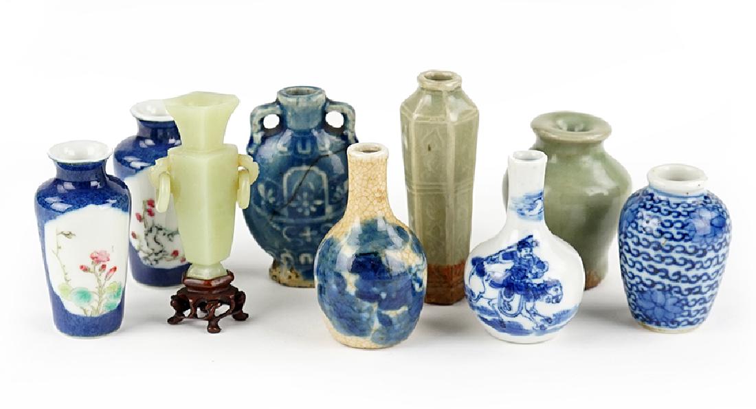 A Collection of Asian Cabinet Vases. (1 of 7)