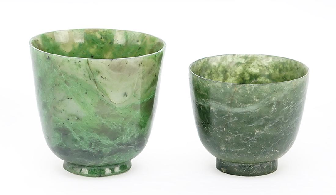 Two Spinach Jade Cups. (1 of 1)