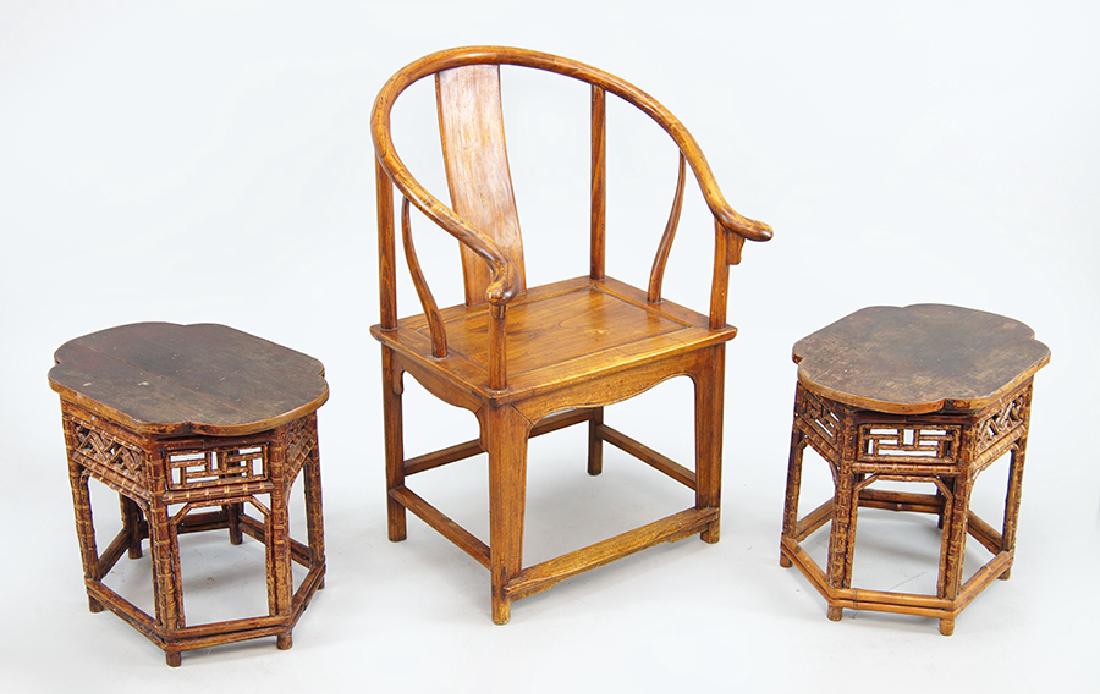 A Pair of Bamboo Side Tables. (1 of 1)