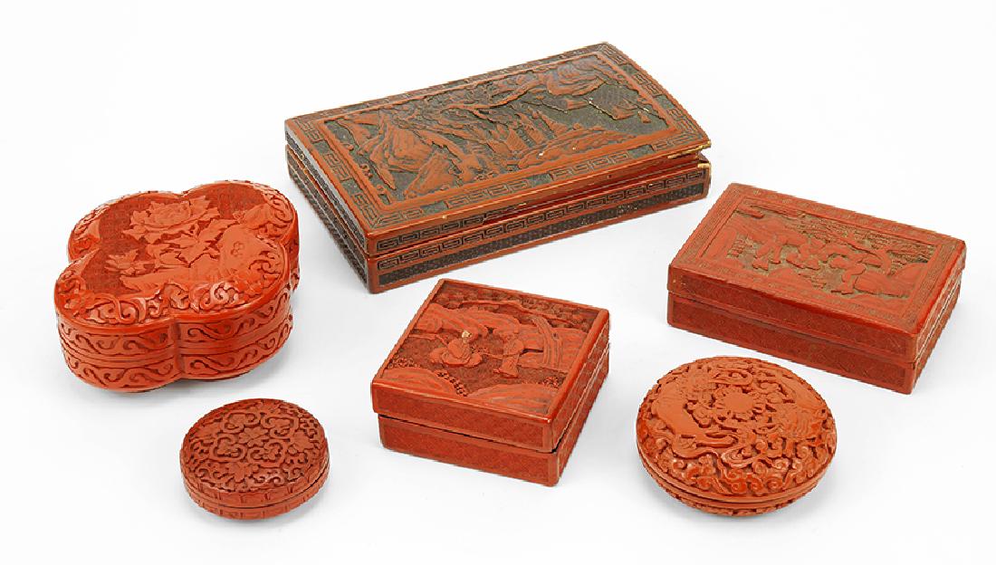 Three Cinnabar Boxes. (1 of 1)