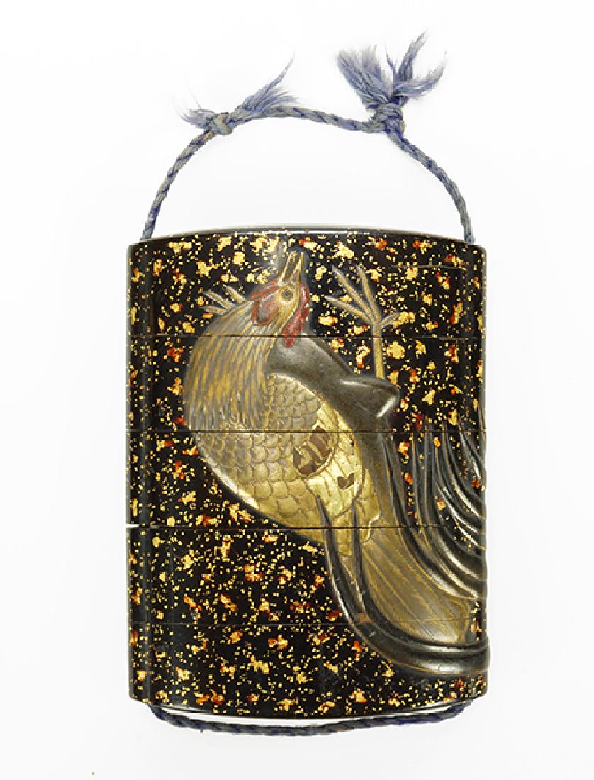 A Japanese Lacquered Five-Section Inro. (1 of 5)