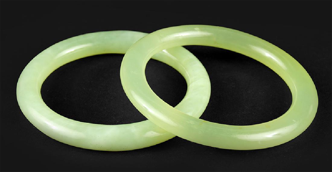 Two Jade Bangle Bracelets. (1 of 1)