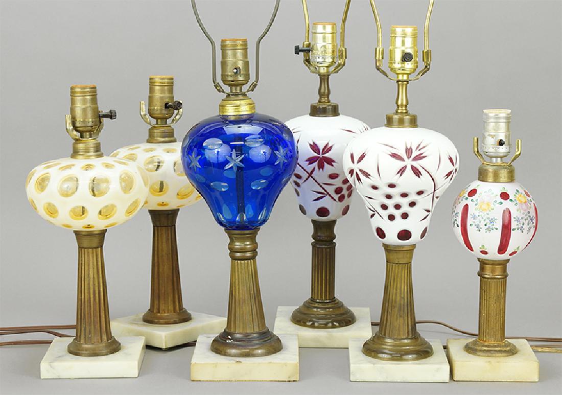 A Pair of Cut-to-Clear Glass Table Lamps. (1 of 1)