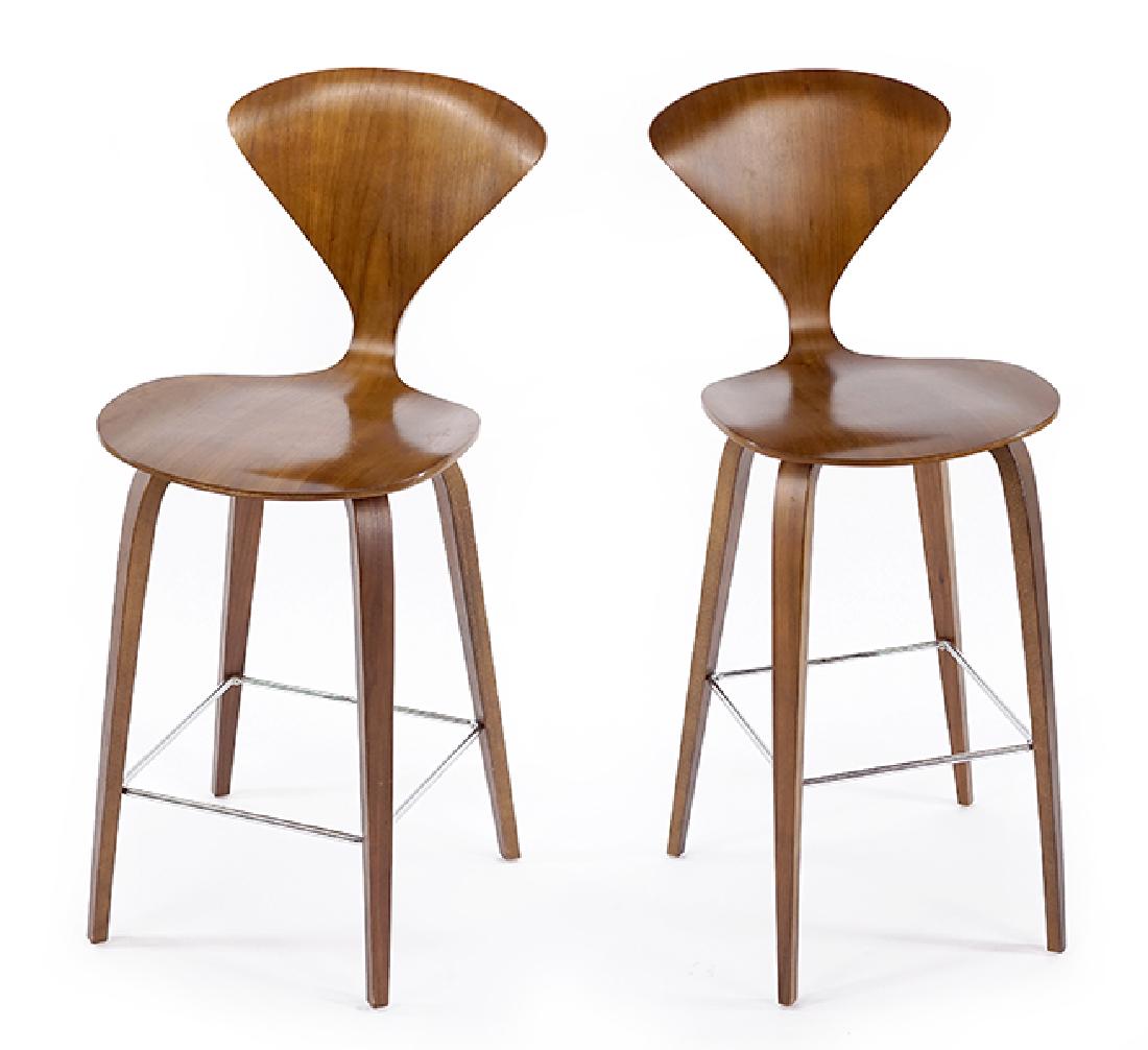 A Set of Four Cherner Stools.: A Set of Four Cherner Stools. Back height: 39", seat height" 25.25"