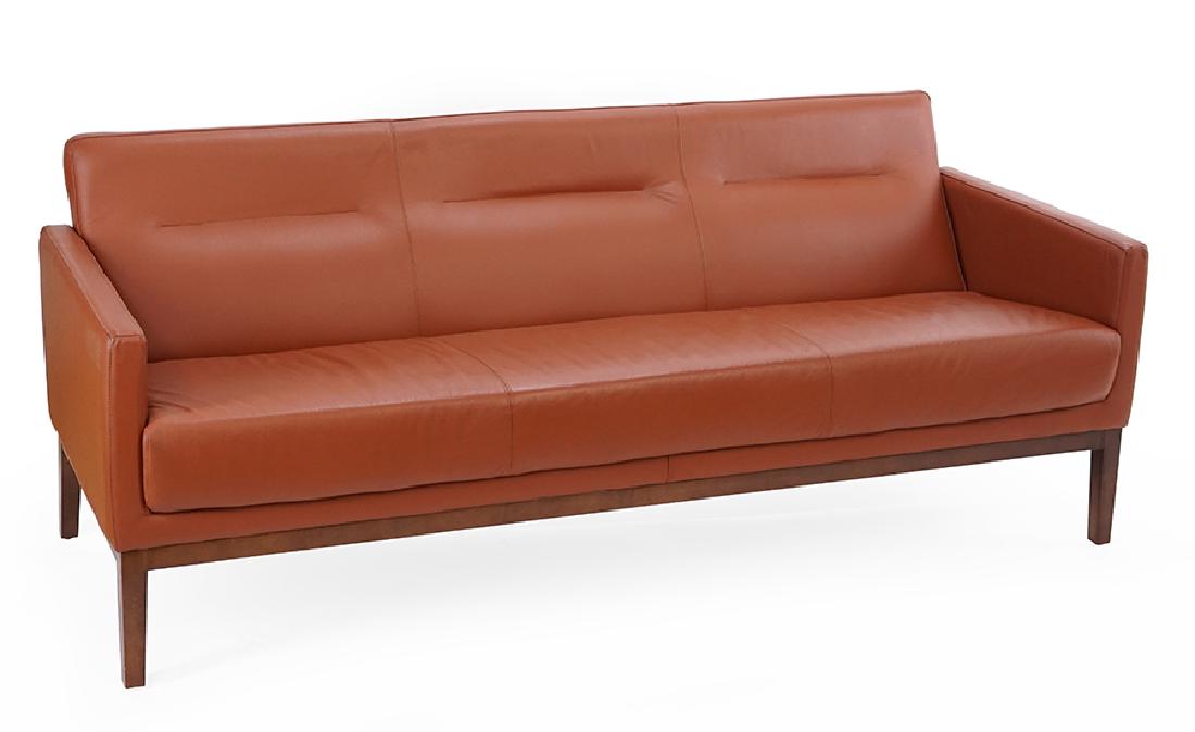 A Brayton International Leather Sofa. (1 of 1)