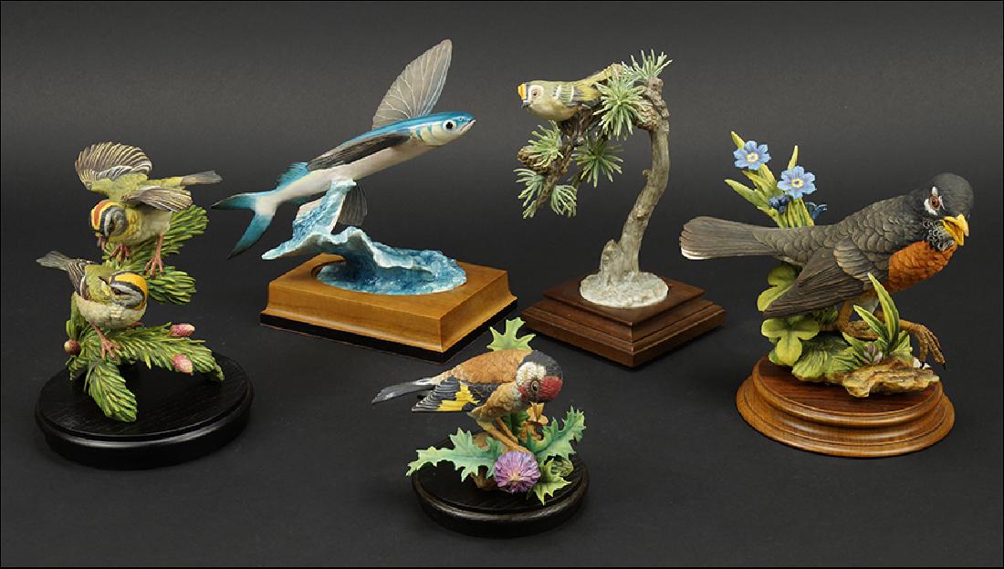 A Collection Of Porcelain Birds. (1 of 1)