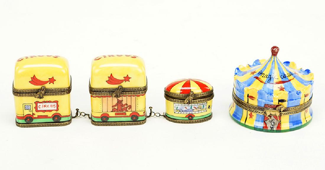 A Collection of Limoges 'Circus' Boxes. (1 of 1)