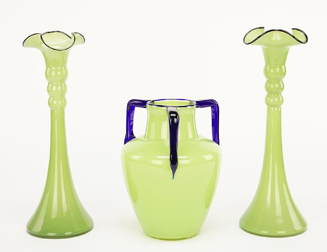 A Pair Of Czech Glass Vases. (1 of 1)