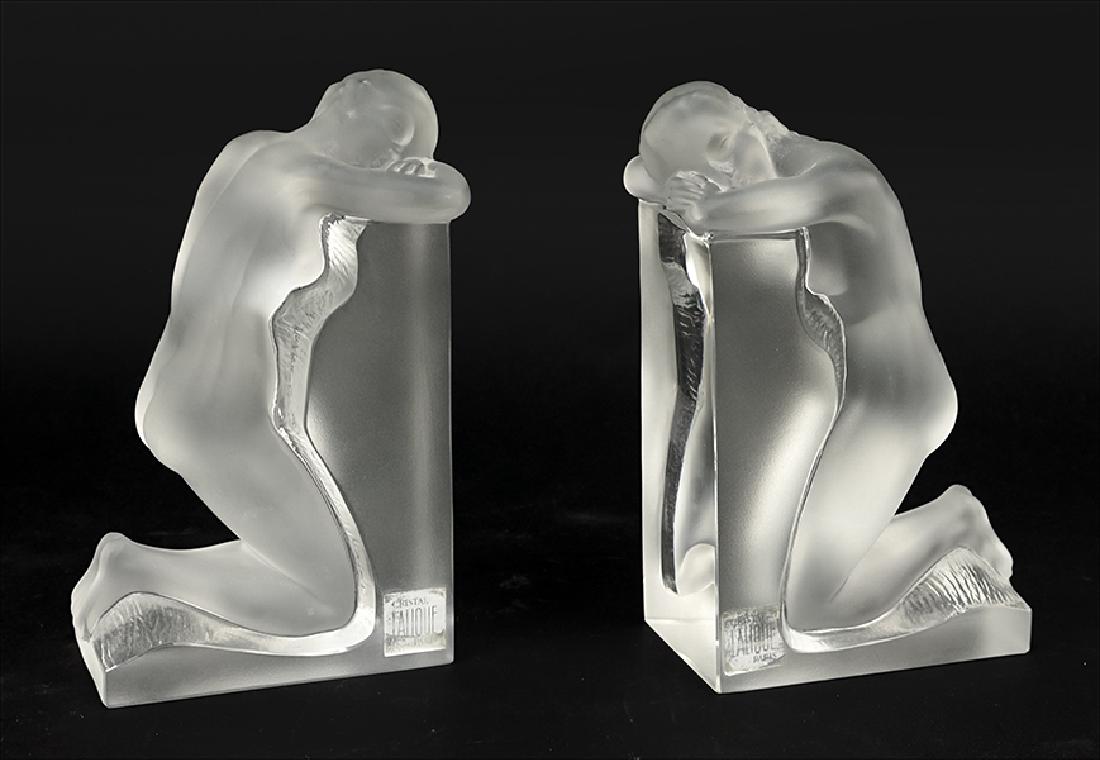 A Pair Of Lalique 'Reverie' Bookends. (1 of 1)