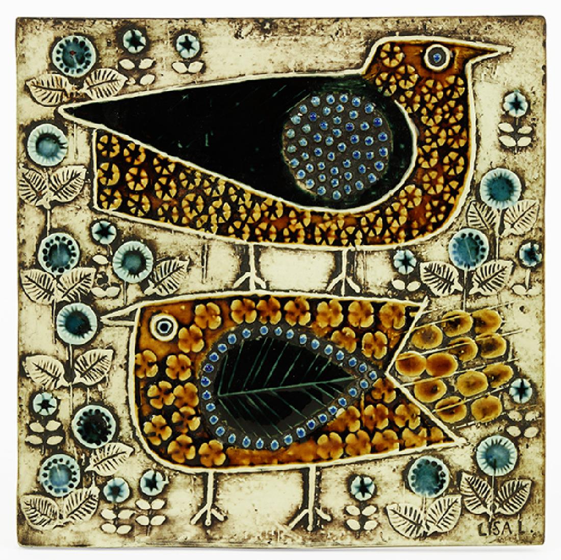 A Lisa Larson For Gustavsberg Ceramic Plaque. (1 of 1)