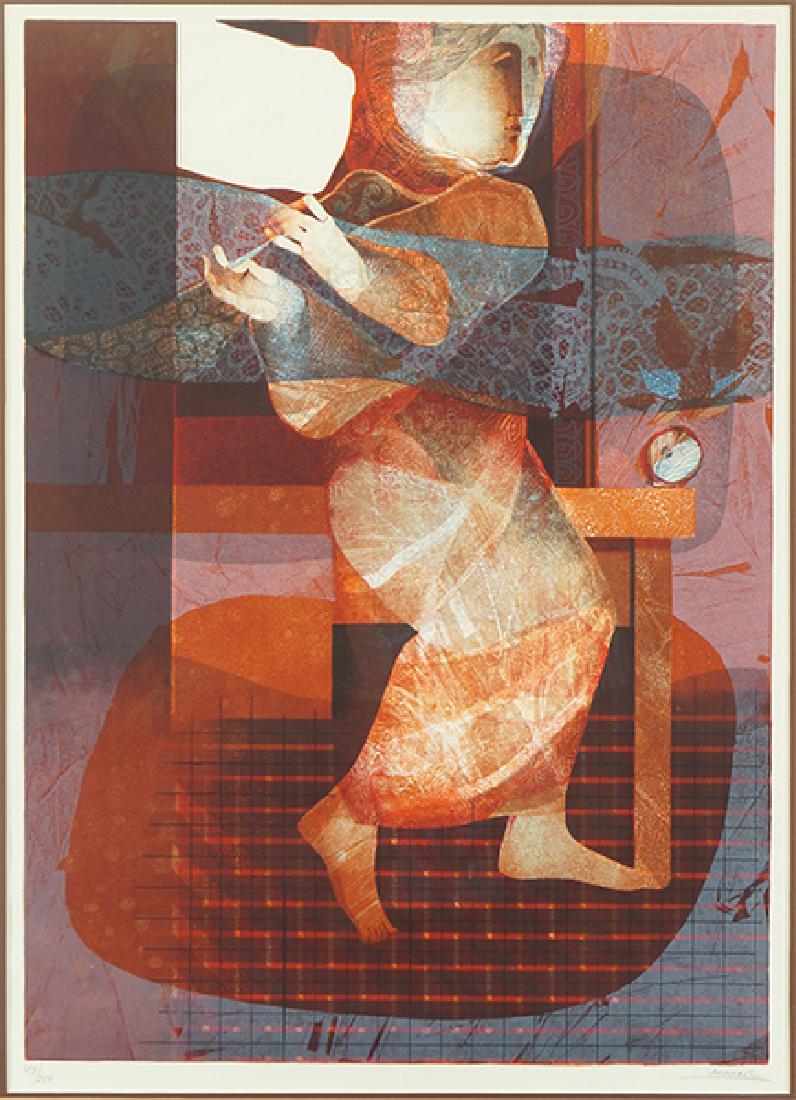 Sunol Alvar (Spanish, b. 1935) Personnage et Table. (1 of 2)