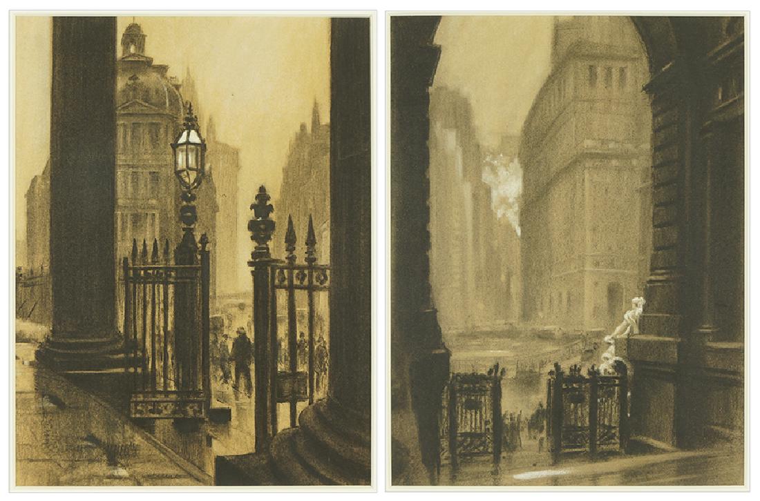 Edward P. Chrystie (American, 1887-1960) Two Charcoal (1 of 1)