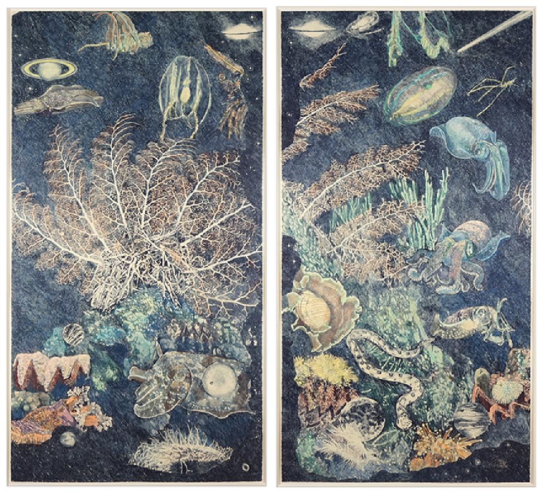 Ann McCoy (American, B. 1946) Night Sea I and II. (1 of 1)