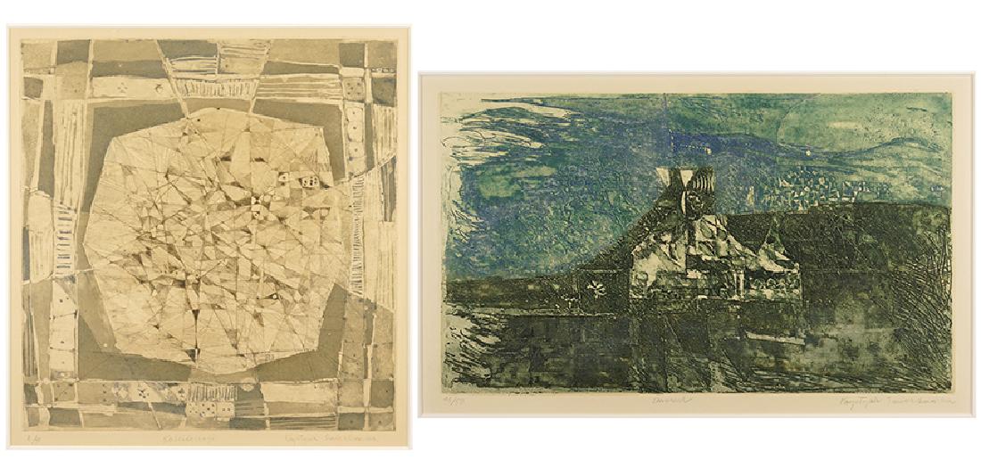 Krystina Smiechowska (Polish, B. 1935) Two Etchings. (1 of 1)