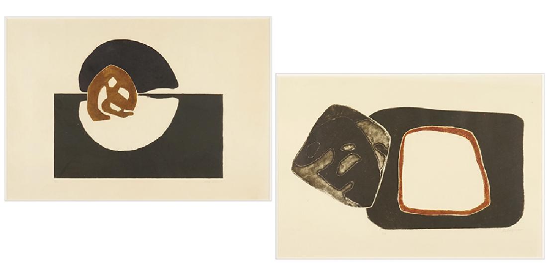 Artist Unknown (20th Century) Two Abstract Prints. (1 of 1)