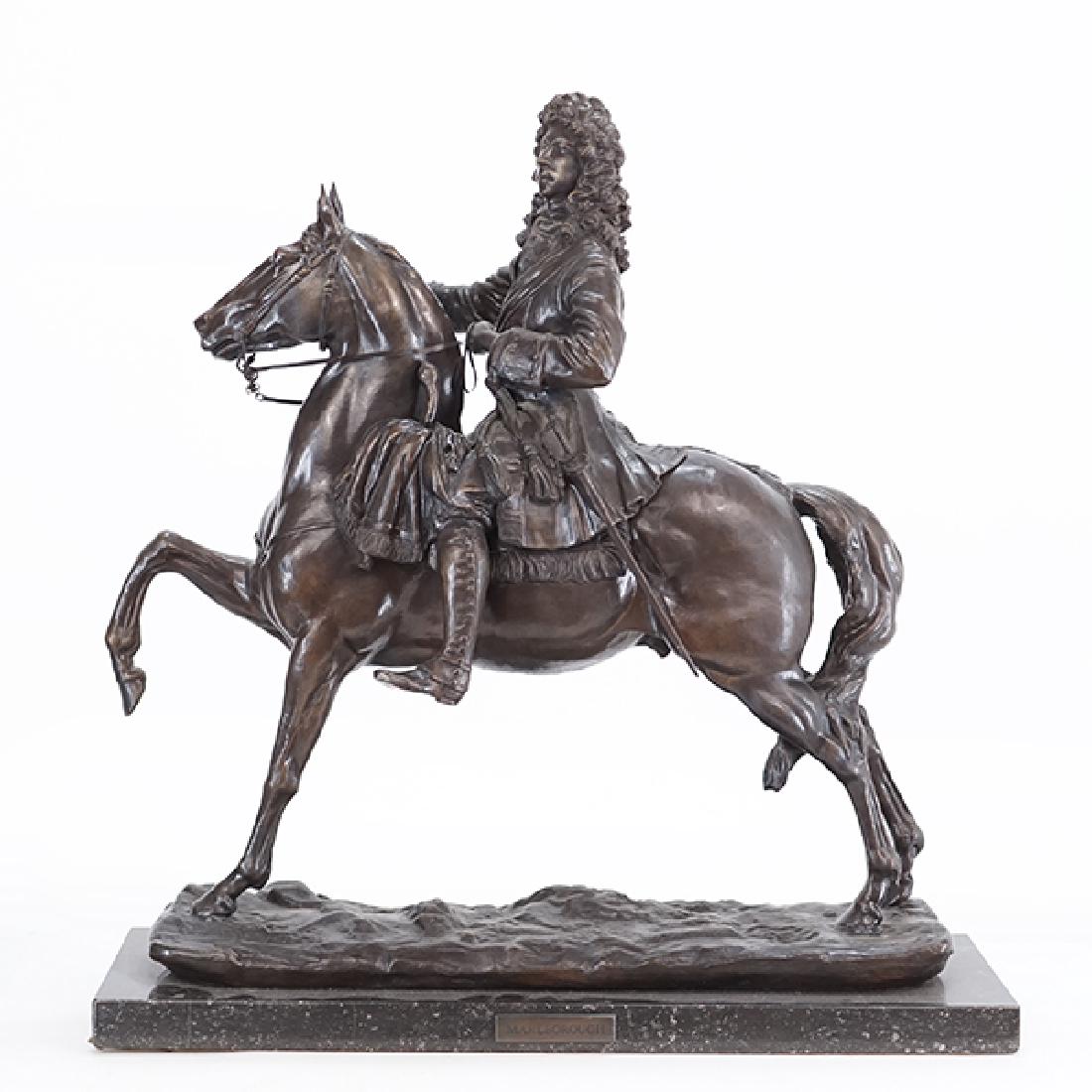 Bernard Winskill (British, ?-1980) A Royal Worcester: Bernard Winskill (British, ?-1980) A Royal Worcester Bronze Sculpture of Lord Marlborough. Mounted to a black marble base. Numbered 3/15 and dated 1978 Overall: 21" x 20" x 7"