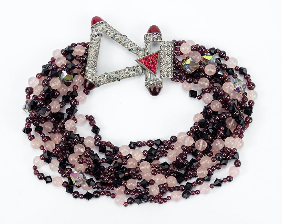 A Semi-Precious Stone Torsade Necklace. (1 of 1)