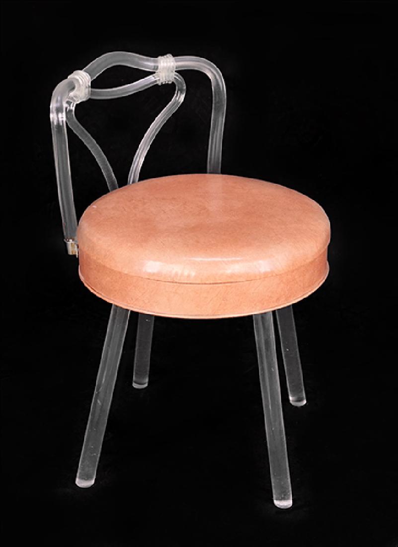 A Reflectone Lucite Vanity Stool. (1 of 1)