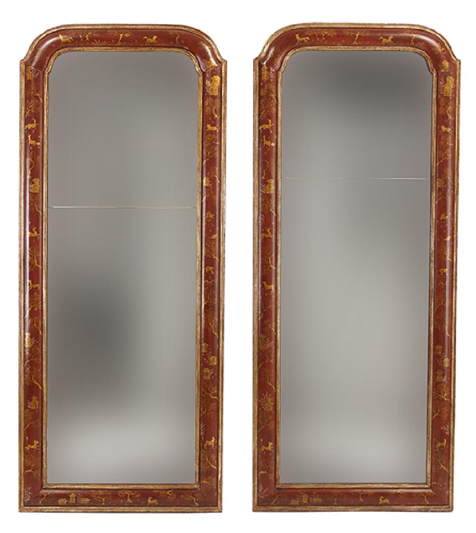 A Pair of Rose Tarlow 'Queen Anne' Pier Mirrors. (1 of 1)
