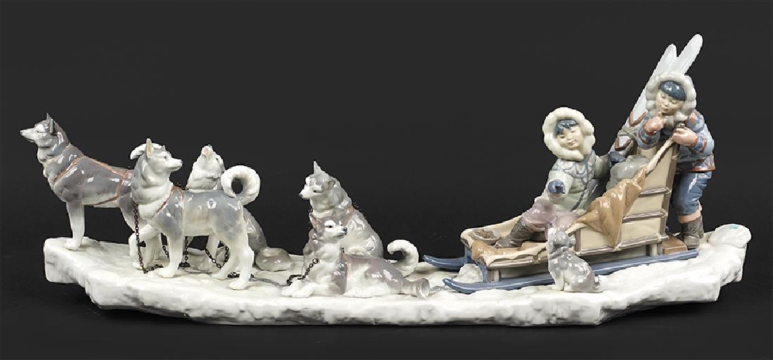 A Lladro Porcelain Figural Group 'Onward'. (1 of 1)
