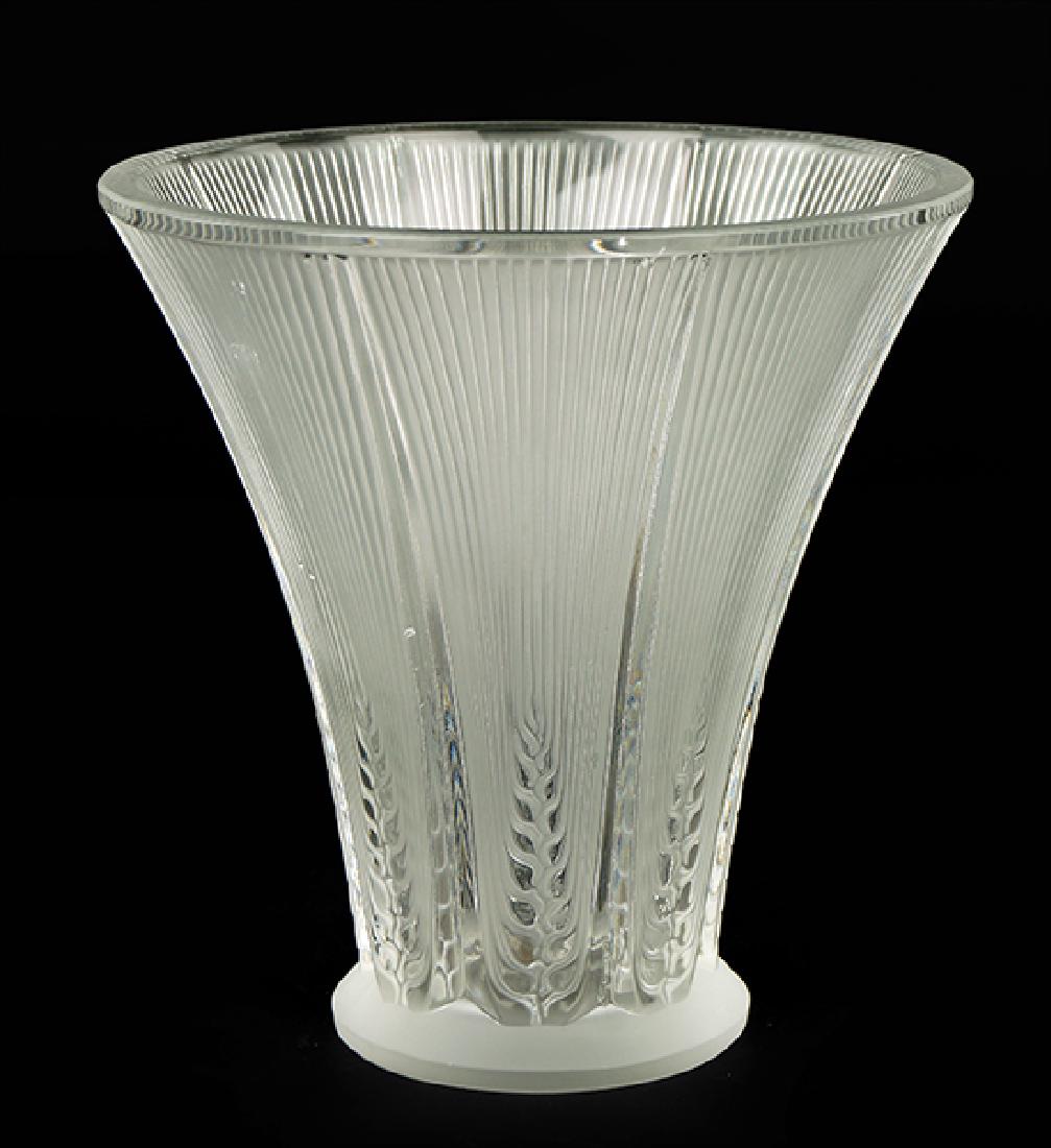 A Lalique Crystal Epis Vase. (1 of 1)