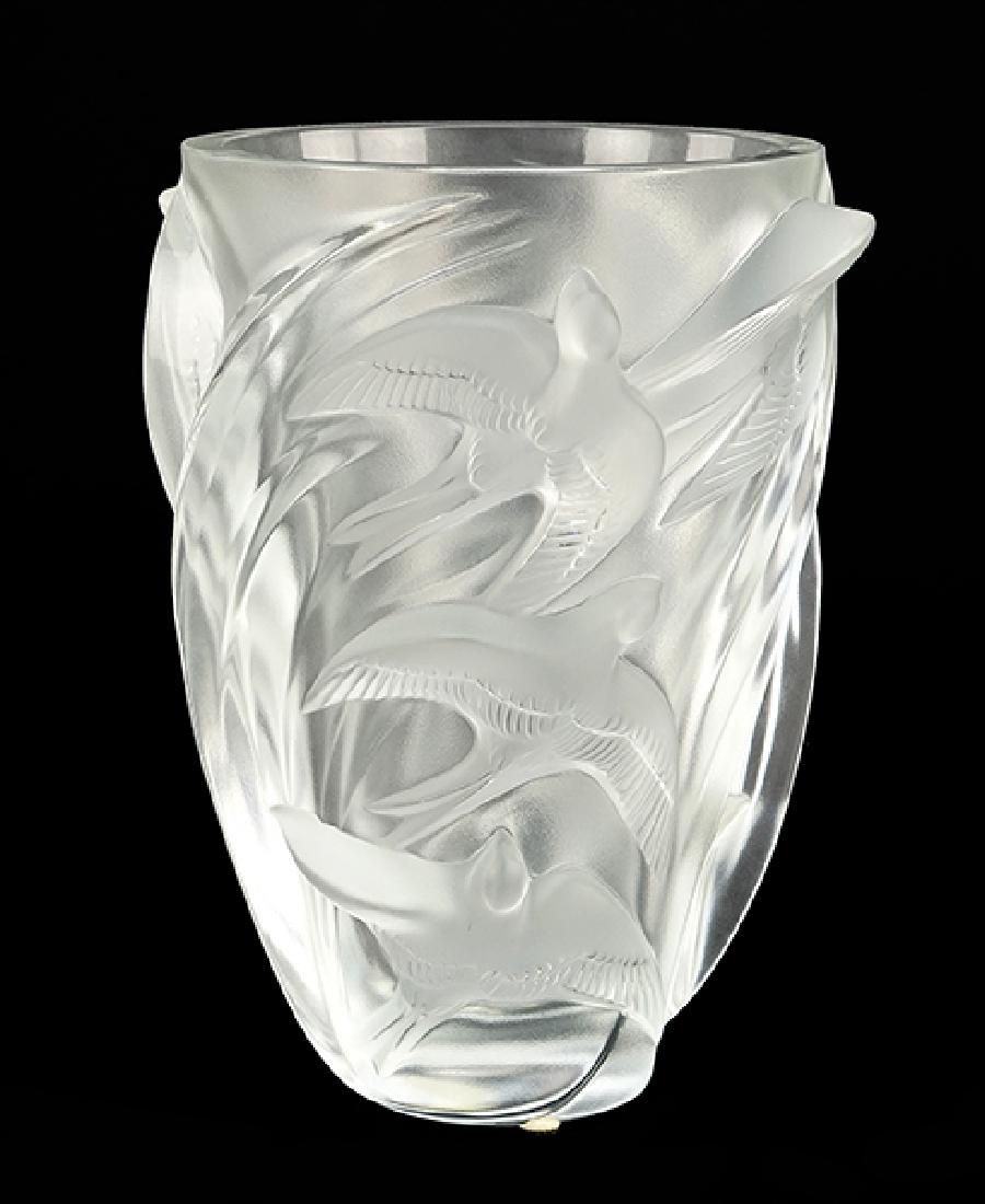 A Lalique 'Martinets' Vase. (1 of 1)