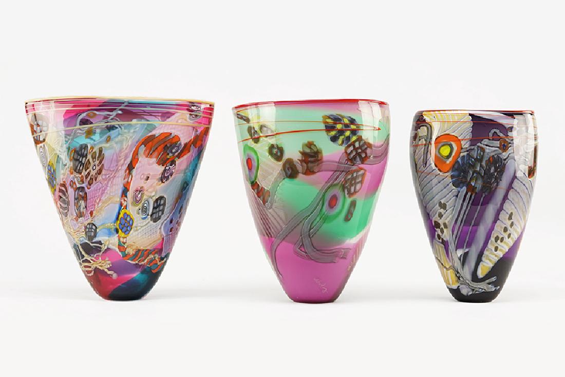 Wes Hunting (American, 20th Century) Three Art Glass (1 of 1)