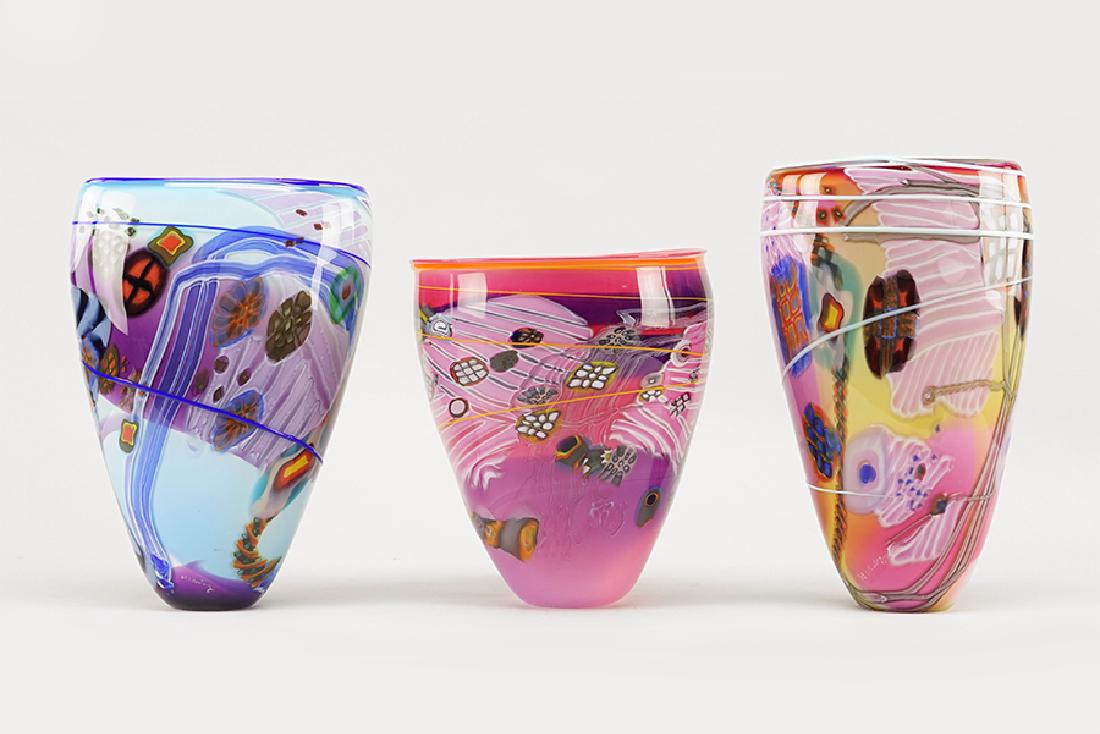 Wes Hunting (American, 20th Century) Three Art Glass (1 of 1)
