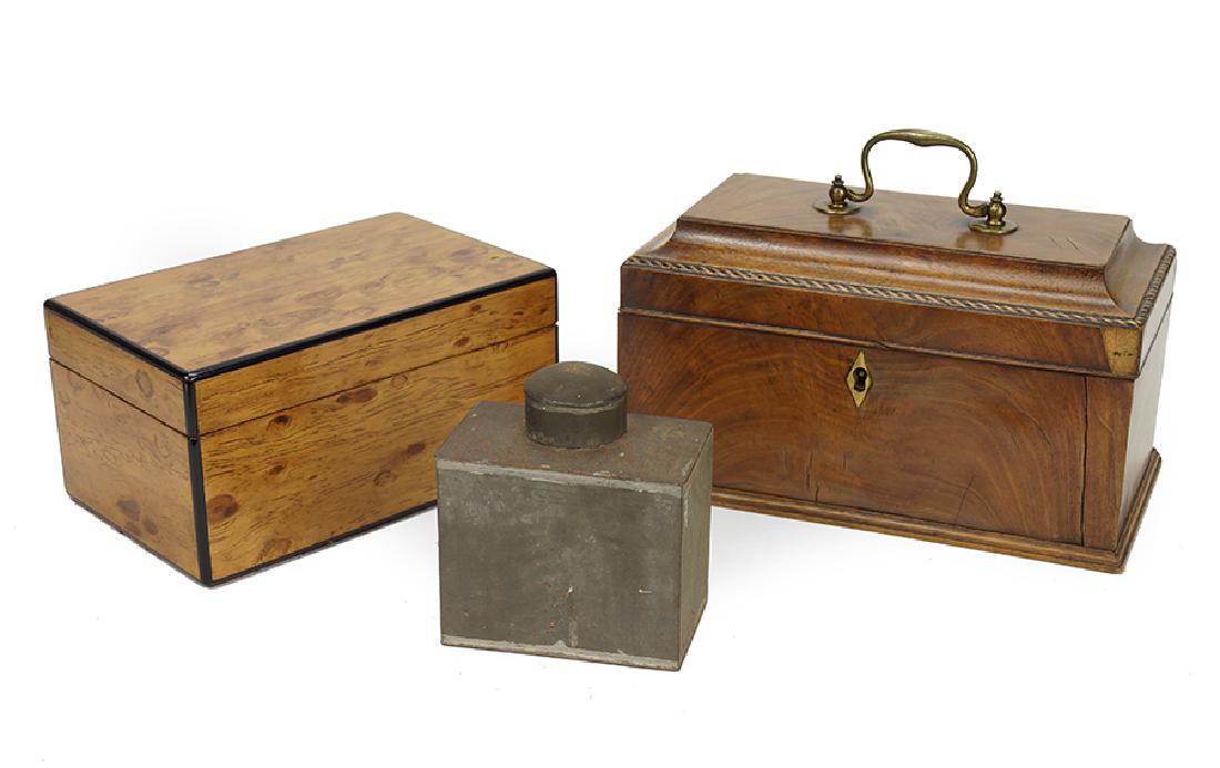 An Inlaid Mahogany Tea Caddy. (1 of 1)