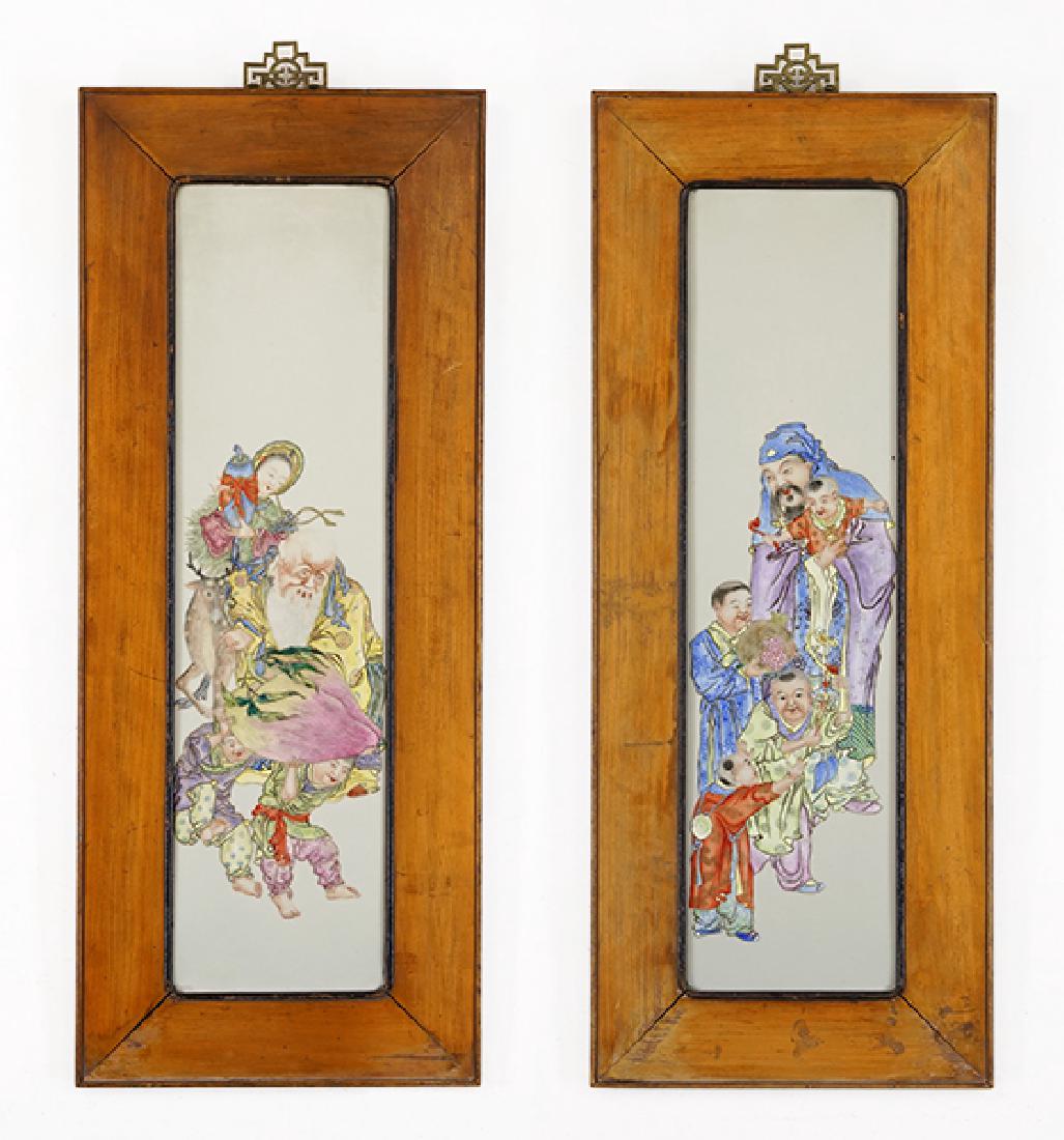 A Pair of Chinese Porcelain Plaques. (1 of 10)