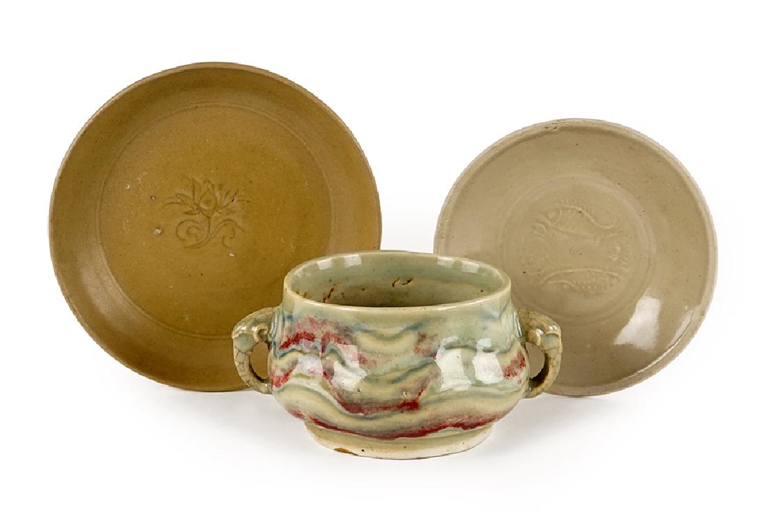 Two Celadon Glazed Dishes. (1 of 1)