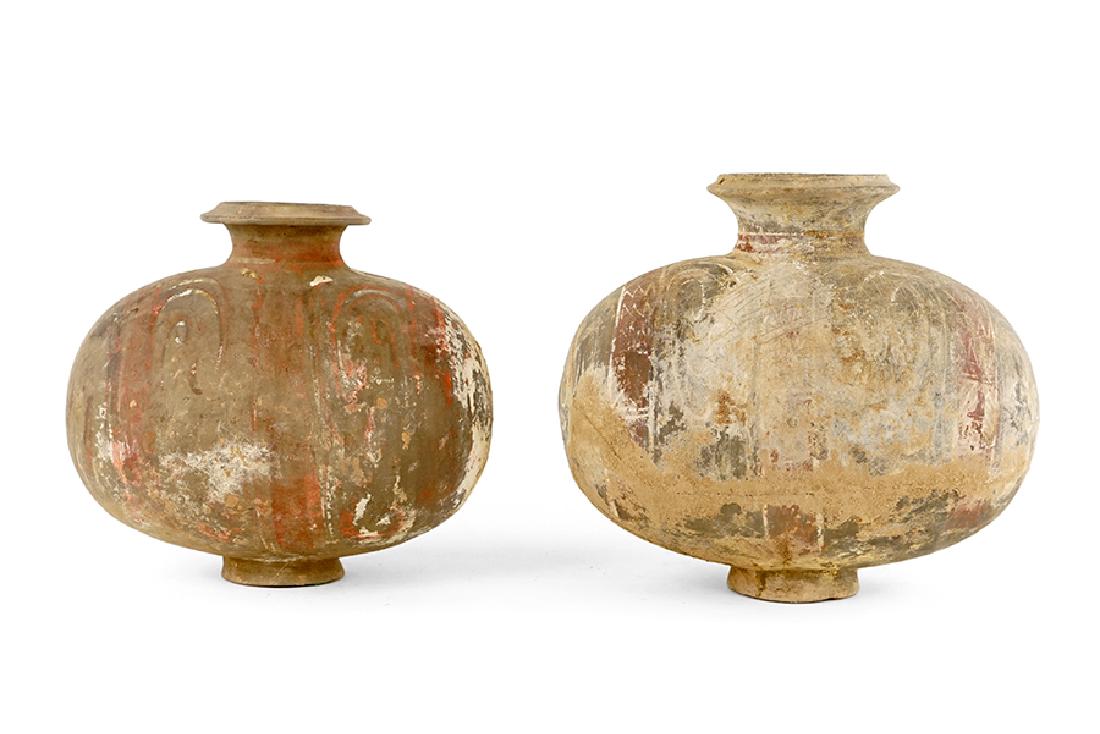 Two Chinese Han Style Cocoon Jars. (1 of 1)