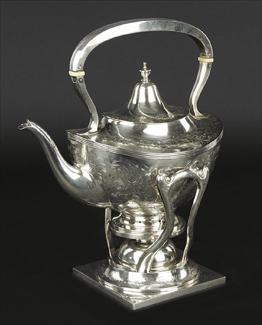 An American Sterling Silver Kettle on Stand. (1 of 2)