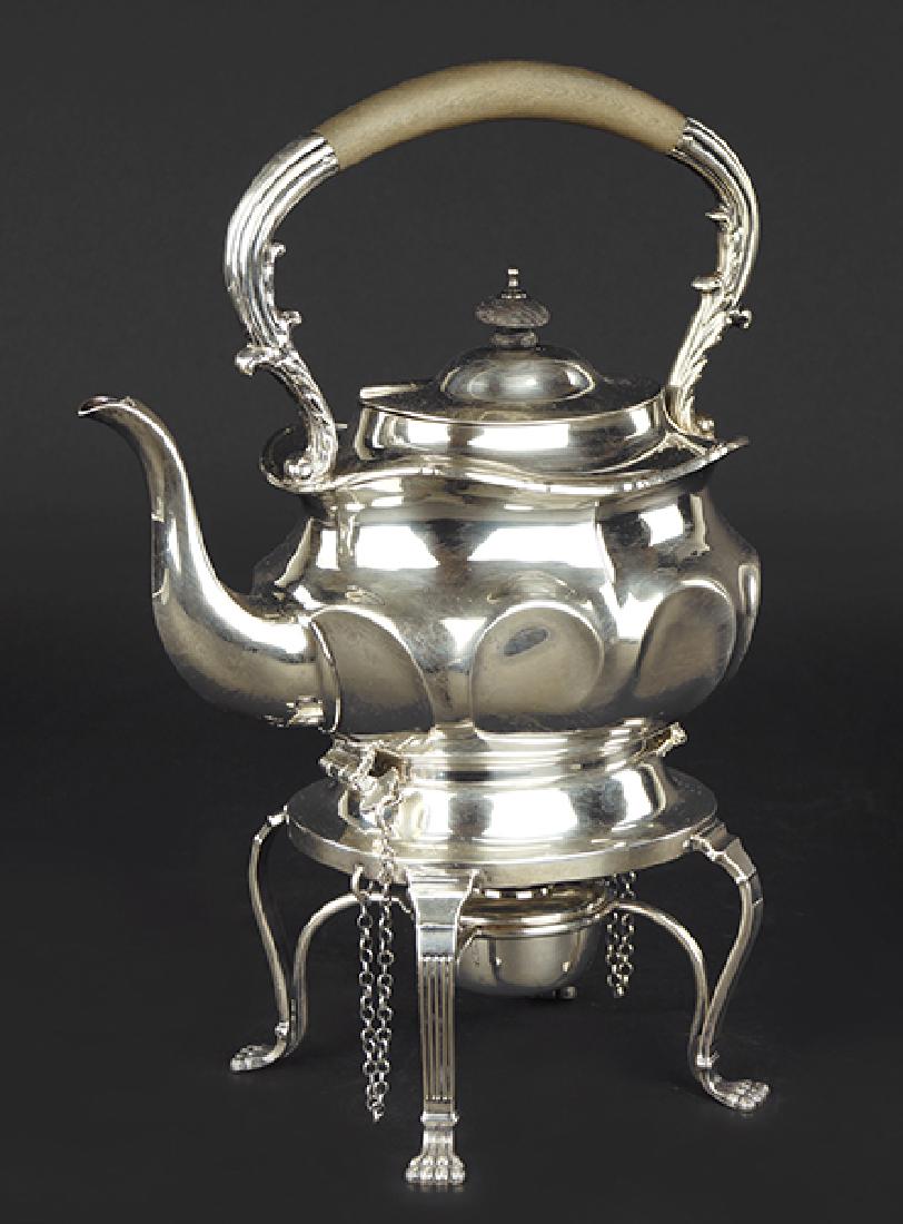 An English Silver Water Kettle on Stand. (1 of 1)